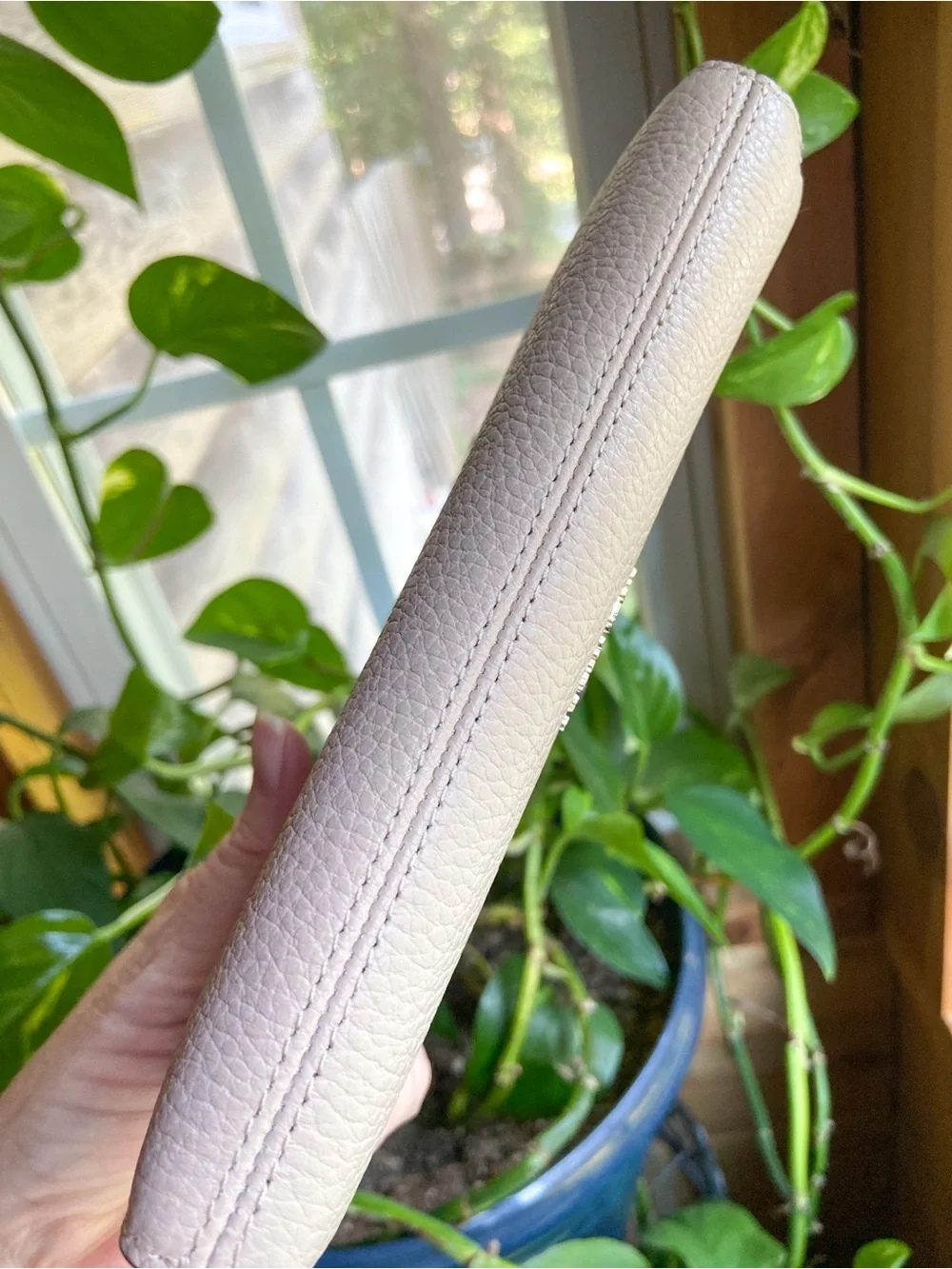 kate spade Two-Tone Pebbled Leather Wallet — Blush Pink & Cream Vanilla Girl